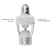 E-Age Ajustable 360 Degree Infrared Motion PIR Sensor Automatic LED Light Lamp E27 Holder Switch