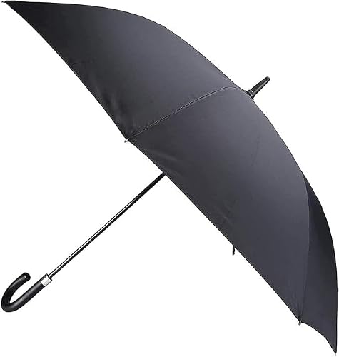 MantraRaj Large Stick Umbrella Folded Handle Windproof Umbrella for Men Women Black Travel Umbrella Strong and Portable Umbrella Suit For Many Occasion