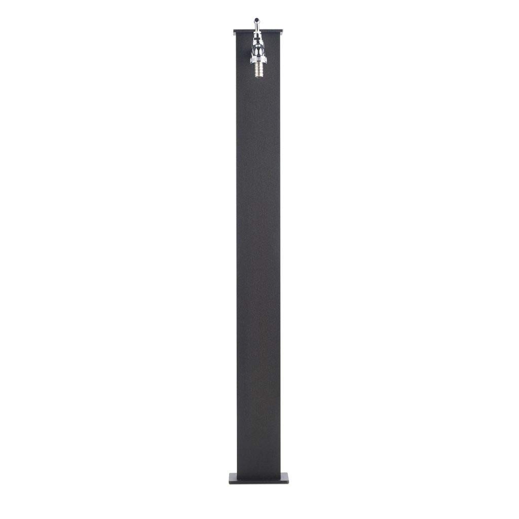 Fontana rettangolare light in metallo completa di impianto e rubinetto BEL-FER modello 42/RE, colore Antracite