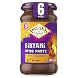 Patak’s Biryani Spice Paste - Authentic Indian Cooking Paste for Traditional Biryani w/Aromatic Spices, Ginger & Paprika - Ideal for Chicken, Vegetable & One-Pot Meals - Medium Spicy - 10oz Jar (Pack of 6)