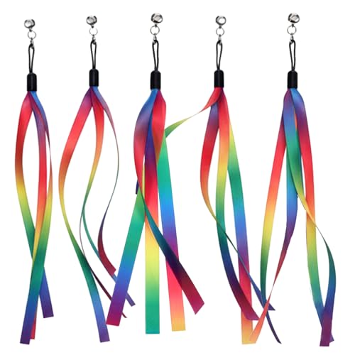 Jxiwfvl 5Pcs Cat Ribbon Toy Attachments for Wand Teaser