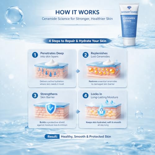 Image of NIDSOFT CMIDE Ceramide-Based Moisturising Lotion - Skin Barrier Repair with Ceramides & Niacinamide | Hydrating Lotion for All Skin Types (Pack of 1)