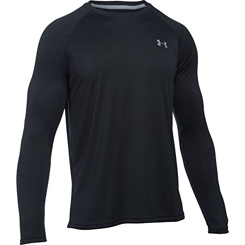 Under Armour Men's Tech Patterned Long Sleeve T-Shirt, Black/Steel, XX-Large