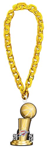 aminco Oklahoma City OKC Thunder 2025 NBA Champions Fan Chain, Gold