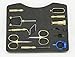 Comprehensive Fly Tying Tool Kit, with Case, Scissors, Bobbin, Bodkin, Whip Finisher, Hackle Plier, Hair Stacker 11 Piece, Brass