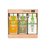 La cúrcuma orgánica en polvo es 100% pura, no modificada, sin conservantes ni colorantes para mantener todas sus propiedades naturales. No imprima los platos de un sabor característico, pero si de un color muy peculiar. Formato: 95 g