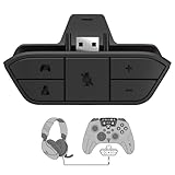 Stereo Headset Adapter,Xbox One Headset Adapter For Xbox One/One S/Elite 1&2/Series S|X Controllers for Xbox Series X|S(BLACK)