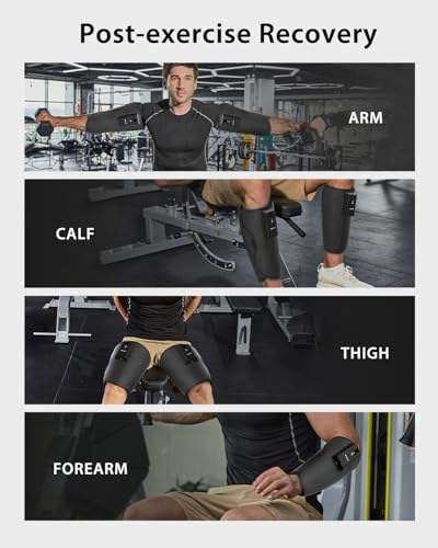 CINCOM Leg Massager with Heat and Air Compression, Cordless Calf Massager for Circulation and Pain Relief, Rechargeable Leg Compression for Edema Relief - Thumbnail 3