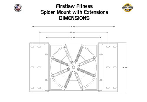Firstlaw Fitness Spider Mount 200 - With Extensions - Heavy Punching Bag Hanger - For Heavy Bags From 120 Lbs To 200 Lbs - Made In The Usa #TOP1