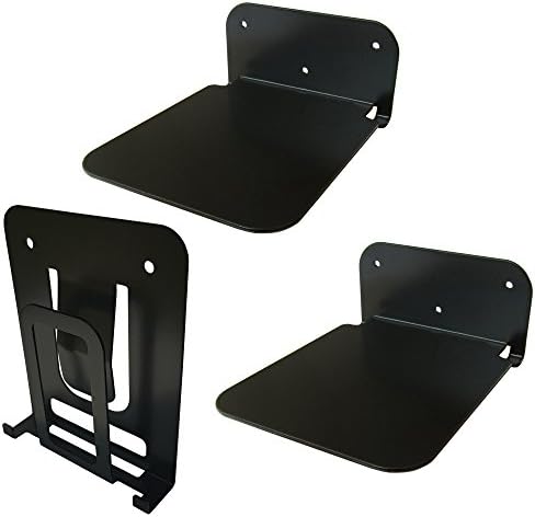 Galleksa Invisible Concealed Floating Metal Bookshelf Wall Mounted Storage for Home Room Creative Decoration Book Display (2 - Pack, Black)
