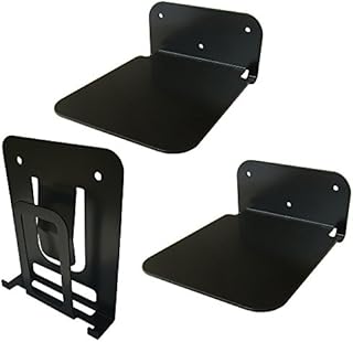 Galleksa Invisible Concealed Floating Metal Bookshelf Wall Mounted Storage for Home Room Creative Decoration Book Display (2 - Pack, Black)