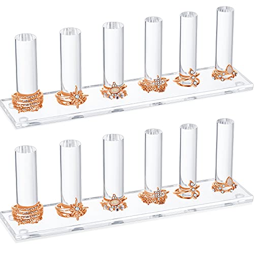 12 Rod Acrylic Ring Holder for Jewelry Ring Display Stand Ring Organizer for Jewelry Clear Acrylic Jewelry Holder Showcase for Women Girls Jewelry Selling Small Cylinder Storage for Multiple Ring 12 Rod Acrylic Ring Holder for Jewelry Ring Display Stand Ring Organizer for Jewelry Clear Acrylic Jewelry Holder Showcase for Women Girls Jewelry Selling Small Cylinder Storage for Multiple Ring