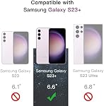 JETech Protecteur d'écran de confidentialité pour Samsung Galaxy S23+ / S23 Plus 5G 6.6-Inch avec protège-objectif caméra, film en verre trempé anti-spy, empreinte digitale ID Compatible, 2-Pack Chaque