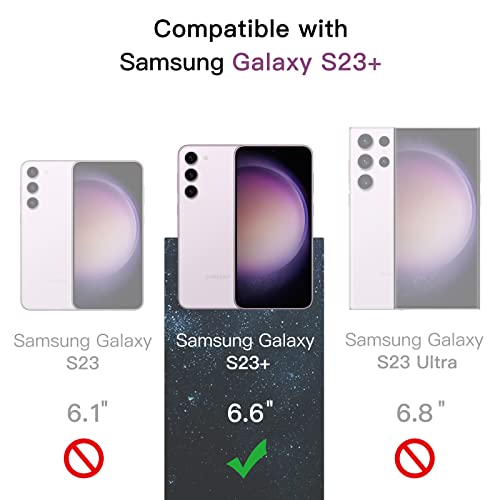 Image of JETech Privacy Tempered Glass Screen Protector Guard for Samsung Galaxy S23+ / S23 Plus 5G with Camera Lens Protector, Anti-Spy, Fingerprint ID Compatible, 2-Pack Each