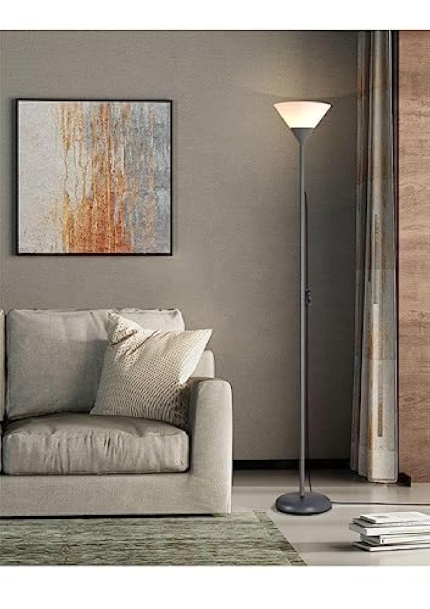 Classy Adjustable Head Acrylic Shade Floor Lamp