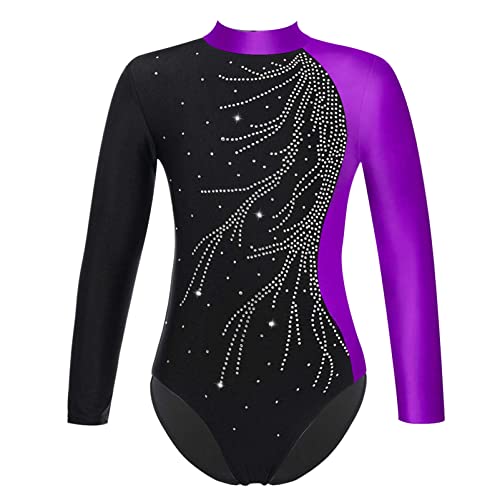 La Mejor Selección de Malla gimnasia rítmica - cinco favoritos. 37 CHICTRY Maillot de Gimnasia Rítmica para Niñas Manga Larga Brillantes Maillots de Malla Danza Ballet Leotardo Bodys Ballet Patinaje Artístico Bailarina Infantil 5-14 años C...
