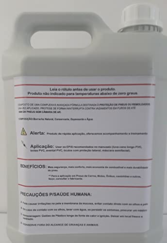 Selante para pneus moto, carro, ônibus, caminhão, trator, galão 05 litros. Chave saca válvulas e ser
