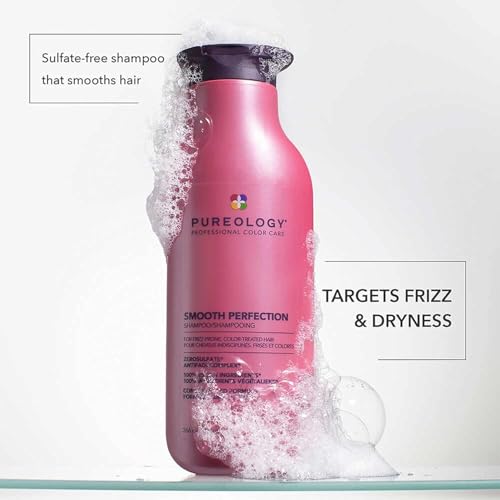 Pureology Smooth Perfection Shampoo | For Frizzy, Color-Treated Hair | Smooths Hair & Controls Frizz | Sulfate-Free | Vegan | Updated Packaging | 9 Fl. Oz. | - Thumbnail 3