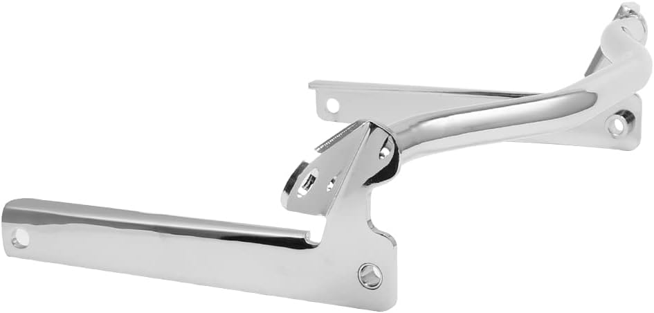 H RUO Chrome Motorcycle Passing Light Bracket Driving Pass Spotlight Mount Bar Compatible with Harley Softail Heritage FLST 2002-2017 Fatboy FLSTF