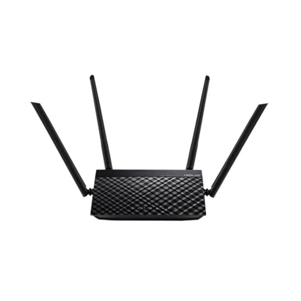 ASUS RT-AC1200 V2, Router a Doppia Banda, Per Modem Operatore e ONT, Nero | Wi-Fi 802.11ac, Velocità di 300 (2,4 GHz) + 867 Mbps (5GHz), Quattro Antenne, Parental Control e ASUS Router App