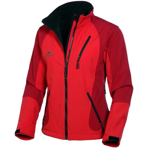Cox Swain Titanium 3-Lagen Damen Softshell Jacke Forest - 10.000mm Wassersäule 2.000mm atmungsaktiv, Colour: Red, Size: M Cox Swain Titanium 3-Lagen Damen Softshell Jacke Forest - 10.000mm Wassersäule 2.000mm atmungsaktiv, Colour: Red, Size: M