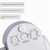 SEBSON® Zewnętrzny Czujnik Ruchu IP65, Montaż Na Ścianie, LED, HF, Programowalny, Obrotowy, Zasięg 15m / 180°