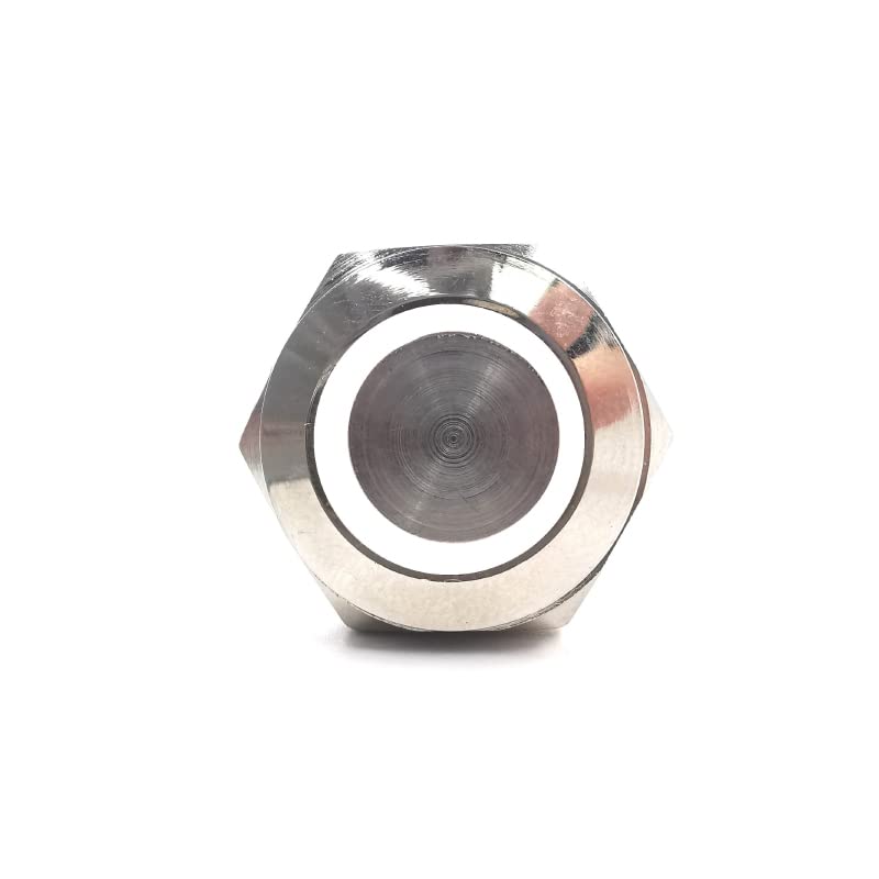 Bouton-poussoir étanche 16mm avec anneau lumineux LED blanc 110V longue durée
