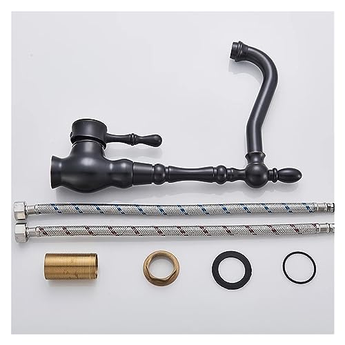 Robinet de vanité antique en laiton avec mitigeur pivotant à 360° - 7