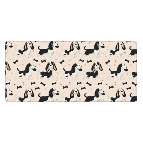 Grand tapis de souris de jeu chien mignon dessin animé pour PC et bureau