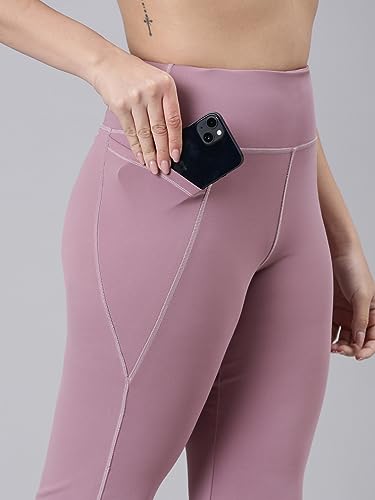 Image of Enamor High Rise Full Length Pull on Boot Cut Active Pant for Women - Relaxed Fit, Quick Dry, Antimicrobial - A402