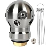 3/8 Rotary Sewer Jetter Nozzle Kit for Pressure Washer,60L/min (15.8 GPM)