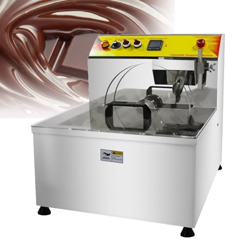 ASerZenith Chocolate Tempering Machine, 600W Commercial Hot Chocolate Heater With Vibration, 12.4L Chocolate Warmer For Milk, Coffee, And Cheese