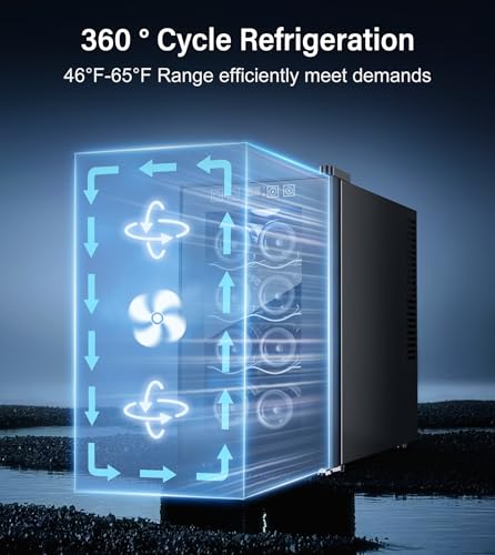 8 Bottle Beverage Refrigerator Mini Wine Cooler with Fast Cooling Thermoelectric Wine Cabinet Cellar for Women Men Gifts Bar Apartment