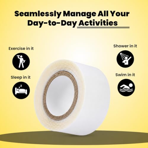 Image of Ultra Hold Waterproof Hair Patch Tape (1 inchx3 Yards /3 Meters)| Double-Sided Transparent Wig Tape for Men & Women | Strong Hold 2-4 Weeks | Easy to Use & Clean | Invisible Wig Patch for Hair Systems