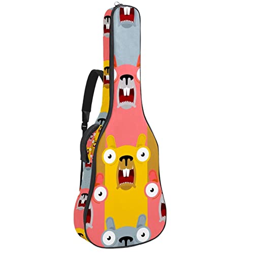 Sac à dos guitare acoustique étanche hérisson forêt | Étui rembourré 42.9" souple pour classique