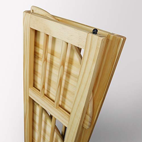 Casual Home Mission 4-Shelf Folding Solid Wood Corner Bookcase, Natural (New)