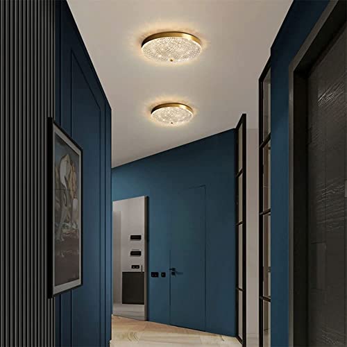 Plafonnier doré moderne 30cm avec diffuseur acrylique pour chambre - 7