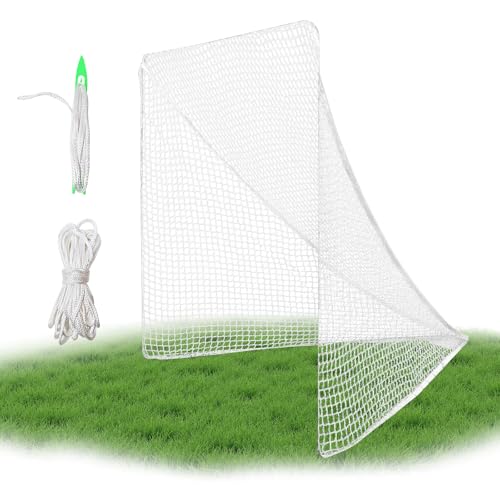6x6x7Lacrosse Net 4mm Heavy Duty Lacrosse Replace Net with 1x Installation Tool and 2x49ft Lacrosse Goal Net Lacing Rope Multiple Size Lacrosse Nets for Backyard for Practice or Competition