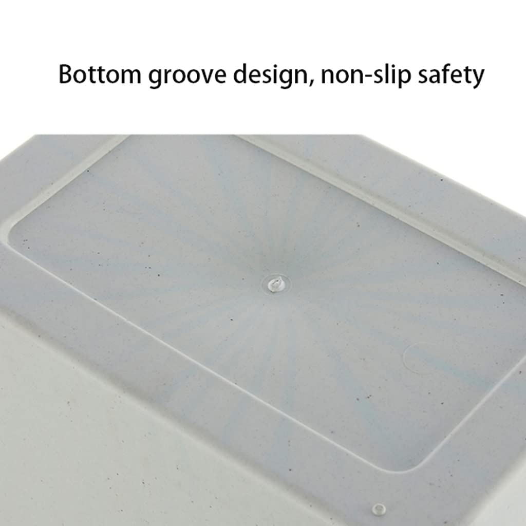 Cubo Basura Casa Cocina Rectangular Paso de Basura con Tapa, Papelera for la Cocina baño Oficina, 12 litros Papelera Reciclaje(Grey)