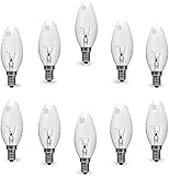 Acorn hochwertiges Produkt AcornSolution 10 x Glühbirnenkerze Klare Kerze Kleine Edison 25W E14 klar 25 Watt Glühlampen