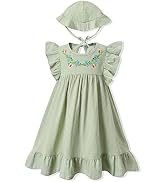 fioukiay Toddler Girl Embroidered Mexican Dress