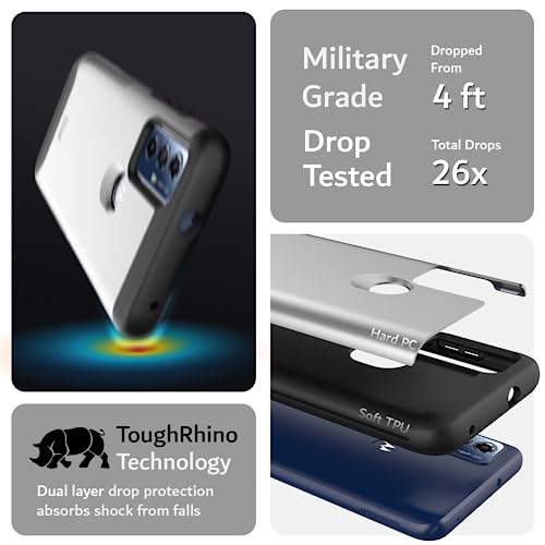 TUDIA Merge Compatible with Motorola Moto G Play 2023 Case (XT2271DL) / Moto G Power 2022 Case XT2165DL, [Military Grade Drop Tested] Dual Layer Shockproof Slim Heavy Duty Case Cover - Metallic Slate - Thumbnail 3