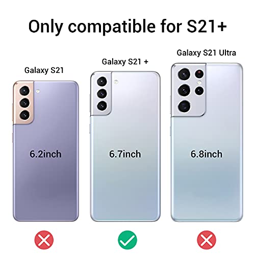 Coque Samsung S21 Plus fine transparente rose protégeant contre chutes avec carte - 2