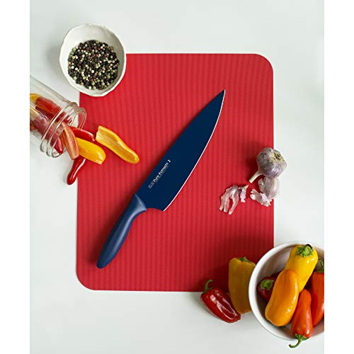 Kai Pro Pure Komachi 2 Chef's Knife 8”, Thin, Light Kitchen Knife, Ideal For All-Around Food Preparation, Hand-Sharpened Japanese Knife, Perfect For Fruit, Vegetables, And More,Navy #TOP1