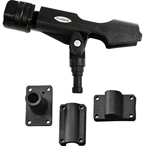 FLADEN Sea Fishing Boat Anti Corrosion Plastic Rod Holder - with 3 Multi Mount Brackets for Screw Fittings [25-1233]