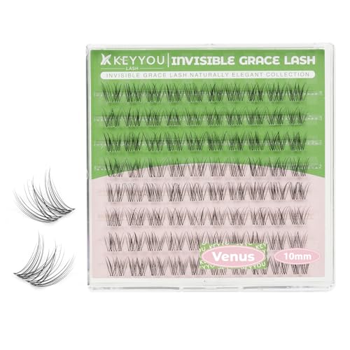 KEYYOU Venus Lash Clusters Fairy Lash Extension C Curl 10MM