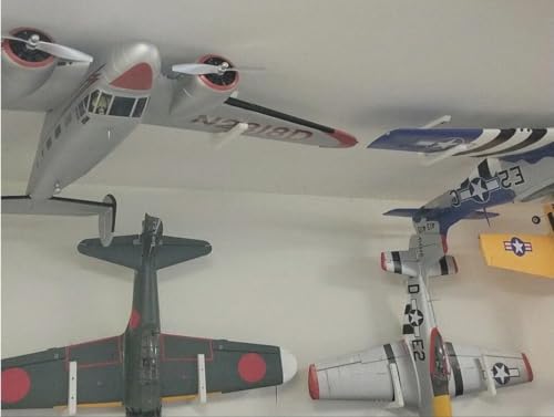 RC Airplane Hanger Ceiling Mount Wall Bracket for Hanging Medium Planes, Space Saving Display Storage Solution