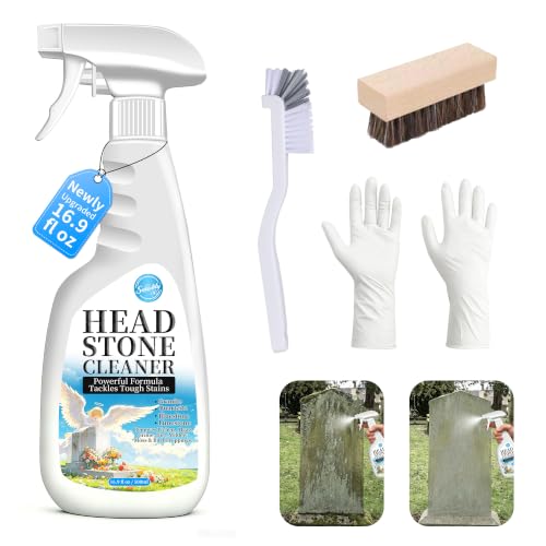 Snowlily 16.9oz Cemetery Headstone Cleaner for Graves - Tombstone Cleaning