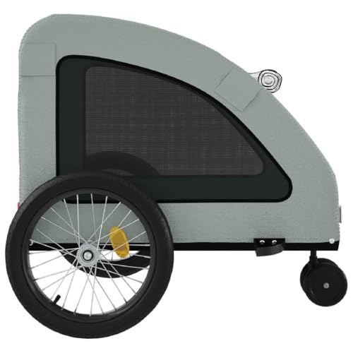 SKM Fahrradanhänger Hunde Grau Ox -Gewebe und Eisen,Tier- & Haustierbedarf,Haustierbedarf,Pet-Stroller,Grau,9.9KG,93986