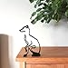 Imagen de Estatua minimalista de metal negro Whippet para regalo